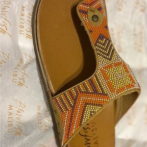 Blowfish Orange and Purple Sandals Vibrant Embellishments